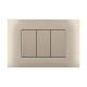 Household Triple Gang Light Switch , Three Gang Light Switch Flame Resistant