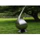 Contemporary Metal Modern Stainless Steel Sculpture Garden Art Waterdrop Shape