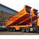 28 - 38m3 Semi Dump Trailers High Strength Steel Material Three Axle