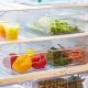 Stackable Refrigerator Organizer Bin Clear Kitchen Organizer Container Bins with Handles for Pantry, Cabinets, Shelves