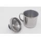 11cm Caitang factory customized tea mugs metal steel travel cup with cover