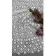 100% Poly Off White Geo Chemical Embroidered Lace Fabric For Women Clothing