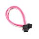 Power Supply braided Sleeved extension cable  kit psu  cable kit white&pink 18awg
