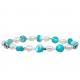 Natural Colorful Unshaped Shell Beads Matched 6mm And 4mm Glass Pearl Handmade Beads Bracelets