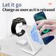 Multifuncion Qi 3 In 1 15w Wireless Charger For Iphone Iwatch Phone Stand Type