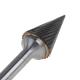 Rotary File Solid Tungsten Carbide Burrs Double Cut Rounded Cone Shape