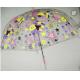 Colorful Clear Canopy Bubble Dome Umbrella Plastic Hook Handle Stick Metal Frame