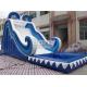 Commercial Kids Outdoor Wave Inflatable Water Slides With Small Pool