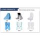 Non Woven PE Shoe Cover Plastic Blue Cleanroom Medical Disposable Shoe Cover