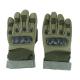 Hook and Loop Wrist Style Hard-Knuckled Microfiber Leather Hand Gloves for Protection