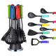 Sustainable Kitchen Cooking Utensil Set with Rotating Stand and TPR PP Handle Material