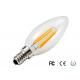 Commercial E12S 4 W LED Filament Candle Bulb With CE / Rohs / UL Certified