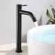 SUS304 Stainless Steel Single-Handle Vessel  Single Cold Water Basin Ta Stylish Bathroom Faucets In Sn Matte Black