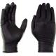 Diamond Pattern Heavy Duty Black Nitrile Gloves Powder Free