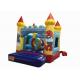 0.55mm PVC Tarpaulin Inflatable Smurf Jumping Castle House / Small Baby Bounce House