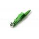 E2000 Fiber Optic Connector Green Color 125.0+1/-0um For FTTH / FTTB