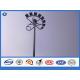 LED Electric Q235B Material steel mast highway light pole , light tower mast customized color