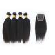 Authentic 8A 22 Inch Peruvian Straight Hair With Closure No Synthetic Hair