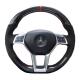 Mercedes Benz C-Class Carbon Suede Steering Wheel Cover with Gray Thread and Hand Sewing