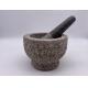 Moisture Resistant Round Stone Mortar And Pestle Eco Friendly