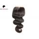 Natural Black 100% Malaysian Virgin Hair Body Wave Hair Closure NO Chemical