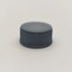 Ribbed Wall 20/400 Black Plastic Screw Caps For Lotion Bottle