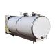 Dairy Plant Processing Machine Raw Milk Cooling Tank 2000L Horizontal Type