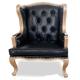 YLX-3103 Black PU Leather Cover with Perfect Sewing Craftmanship Sofa Chair