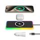 Fast Wireless Car Charger Black Charging Pad For Apple Devices With RGB Light