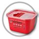 2 Litre Sharps disposal container, Sliding Lid, Red sharps containers - WinnerCare