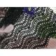 Black 100% Polyester Chemical Crochet Lace Fabric Heavy Embroidery