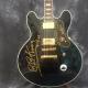 Hollow Jazz Guitars BB King Crown Electric Guitar in Black