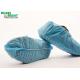 OEM Disposable 35gsm Nonwoven Shoe Cover With Non Slip Stripes Sole