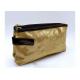 Metallic Golden Promotional Toiletry Bag Double Layers With Multiple Pockets