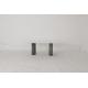 Modern Dining Table With Natural Marble Top And Stainless Steel Base