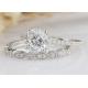 18K White Gold Diamond Engagement Wedding Rings 1.25CT 6.5mm ODM