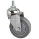 Chrome Plated 4 110kg Threaded Swivel TPE Caster 5734-57 for Grey Color Application