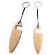 Eco Friendly Bamboo Wooden Surfboard Keychain With Phone Stand