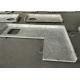 Polished Prefab Kitchen Countertops Andromeda White Granite With Flat Edge