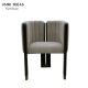 Nordic Single Seat Sofa Chair Black  Leather Velvet Three Legs UK-AC026