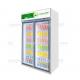 Frequency Conversion Commercial Beverage Cooler Store Glass Display Drinks Fridge 1000L