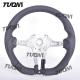 Customized Bmw Carbon Fiber Steering Wheel with Flat Bottom and Real Leather