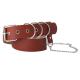 Waistband Ladies Leather Belt Chain Women Punk 3.8cm Alloy Buckle