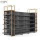 Useful 5-Layer Floor Black Metal Supermarket Display Racks