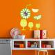 Fruit, Drinking Glass Design 3M Removable Wall Sticker Clock, Decoration Decal
