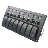 3PIN 240W Boat Electricals Electric Flame Retardant 8 Gang Switch Panel