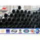 Black Welding Steel Electricity Transmission Line Poles 25m 4mm Thickness