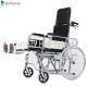 Chrome Steel Adults Folding Manual Wheelchair Double Brakes System