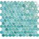 Green blue water waving glass mosaic tile hexagon for your garden