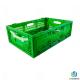 Fruit / Vegetable 36L Folding Crate Box Plastic Collapsible Storage Crate With Mechanical Handle